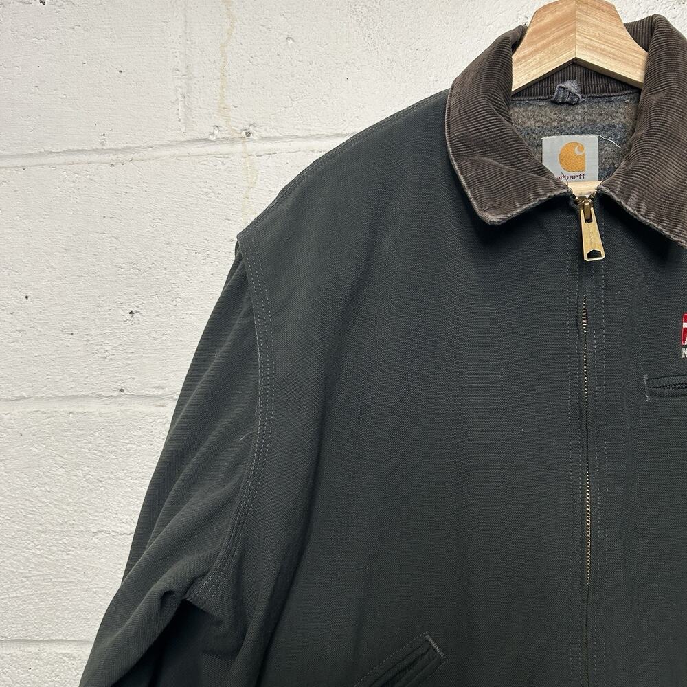 Vintage Carhartt Blanket-Lined Detroit Jacket “Charcoal” - Picture 6 of 16